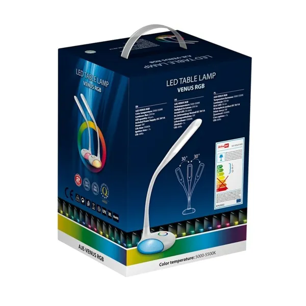 Pöytälamppu Activejet AJE-VENUS RGB Valkoinen Muovinen 5 W 16 x 5 x 16 cm