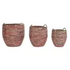 Набор корзин DKD Home Decor Персик Натуральный (3 Предметы)