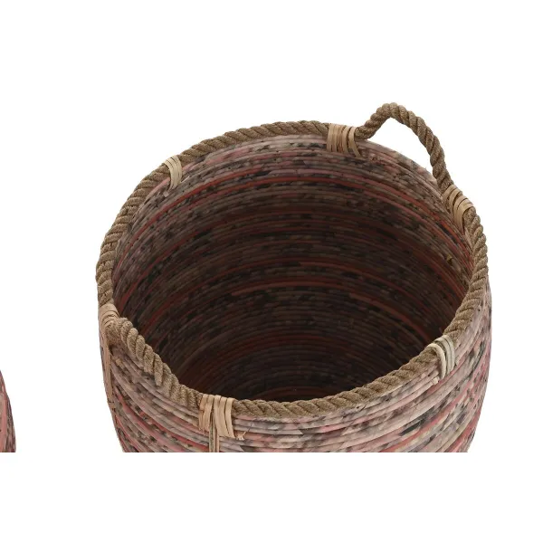 Набор корзин DKD Home Decor Персик Натуральный (3 Предметы)