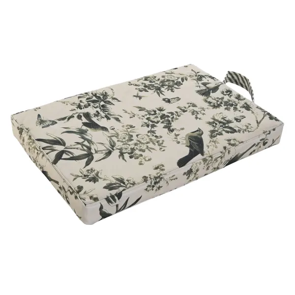 Floor cushion Home ESPRIT Зеленый Бежевый Хлопок полиэстер 40 x 25 x 4 cm