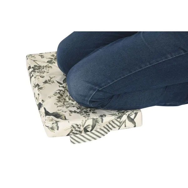 Floor cushion Home ESPRIT Зеленый Бежевый Хлопок полиэстер 40 x 25 x 4 cm
