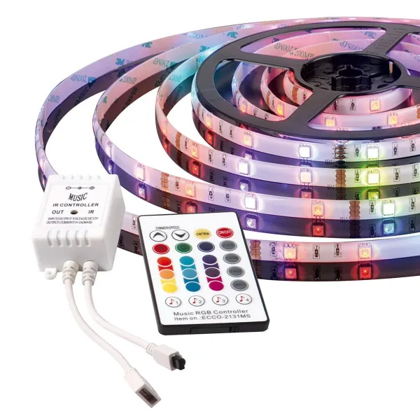 LED juostos Activejet AJE-LED MUSIC STRIPE Balta Juoda Spalvotas Šiltai balta G 7 W 180 Lm