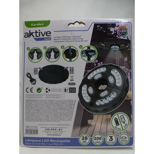Светодиодный светильник для зонтика Aktive 6 штук