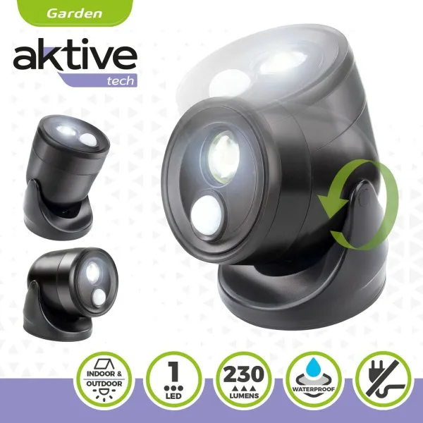 LED-valaisin liiketunnistimella Aktive Muovinen 10,5 x 12,5 x 13,5 cm (12 osaa)
