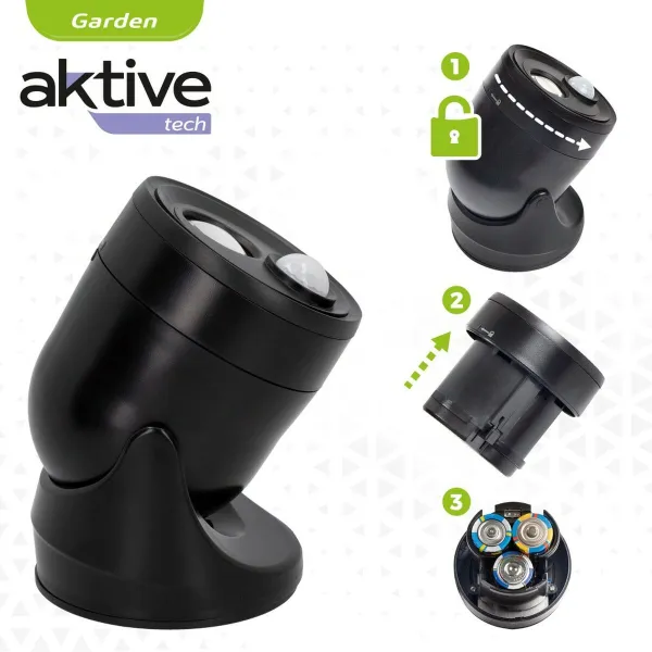LED Light with Movement Sensor Aktive Plastic 10,5 x 12,5 x 13,5 cm (12 Units)