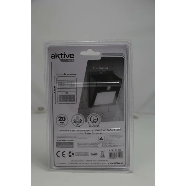 LED-valaisin liiketunnistimella Aktive Muovinen 9 x 12 x 5 cm (6 osaa)