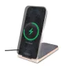 Guess 4G Pattern MagSafe - Foldable 2-in-1 Inductive Charger with MagSafe for iPhone and AirPods 15W (black)