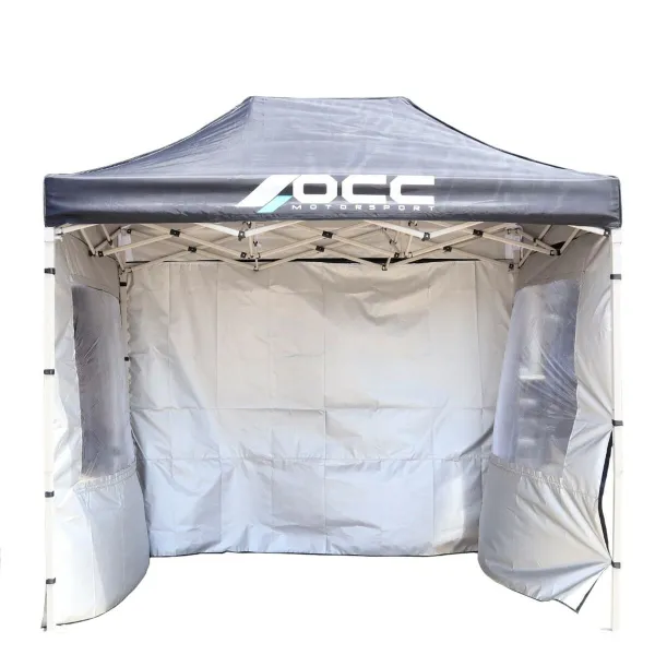 Teltan Seinä OCC Motorsport OCCCARP31 Racing Musta Polyesteri 420D Oxford 3 x 2 m Ikkuna 2 osaa