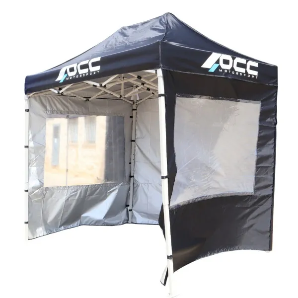 Teltan Seinä OCC Motorsport OCCCARP31 Racing Musta Polyesteri 420D Oxford 3 x 2 m Ikkuna 2 osaa