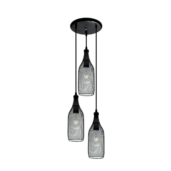 KEN PENDANT 3XE27 BLACK