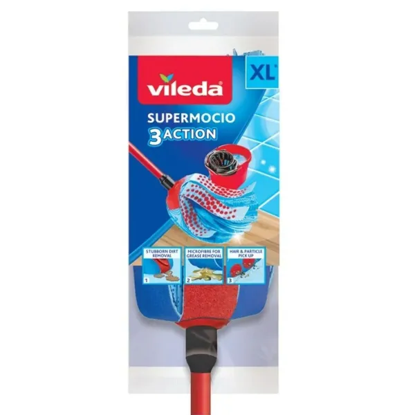 Vaihto-osa Vileda 3Action Velour XL Moppi Polyamidi Polyesteri Celiuliozė (1 osaa)