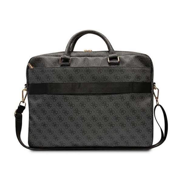 Guess 4G Printed Stripes Computer Bag - 16" Notebook Bag (Black)