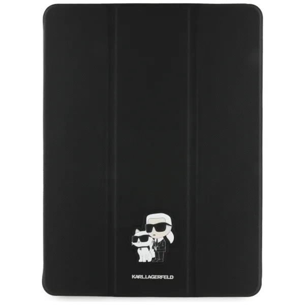 Karl Lagerfeld Book Cover Saffiano Magnetic Karl & Choupette - Case iPad Air 13” M3 (2025) / iPad Air 13” M2 (2024) (black)