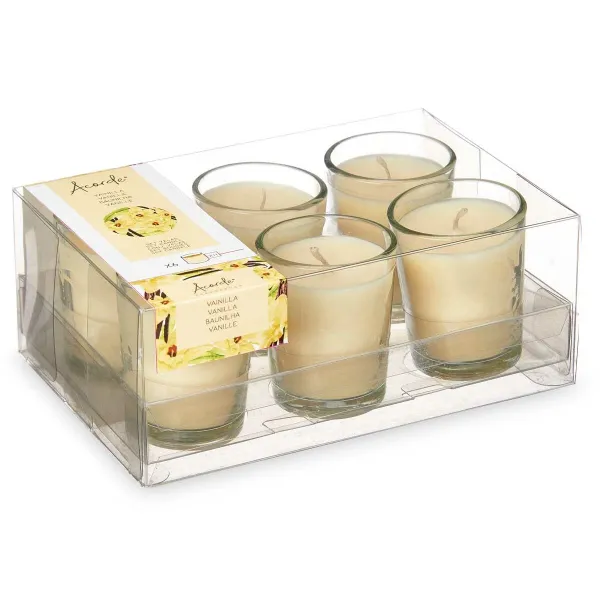 Aromatizētās sveces Komplekts Acorde Vaniļa Stikls (12 gb.)