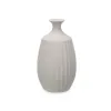 Vase Gift Decor Grey Ceramic Stripes 21 x 39 x 21 cm (2 Units)