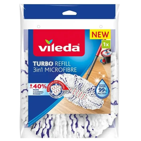 Keičiamas šepetys grindims Vileda 167749 (1 vnt.) 3 viename