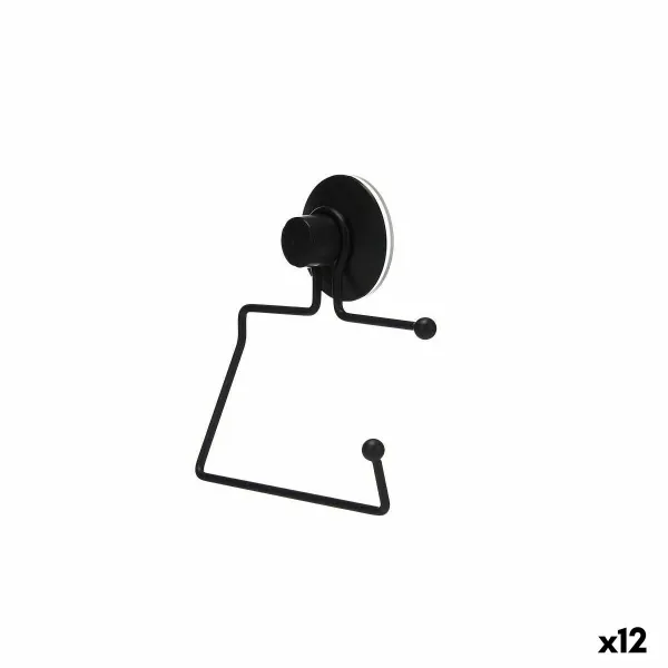 Держатель для туалетной бумаги Berilo Чёрный Сталь ABS 12 x 14 x 3,5 cm (12 штук)