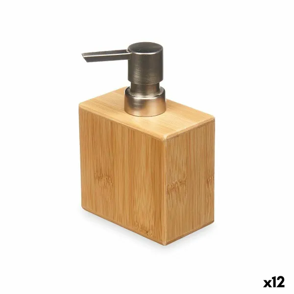 Ziepju dozators Berilo Sudrabains Bambuss Plastmasa 9,7 x 15 x 5,8 cm (12 gb.)