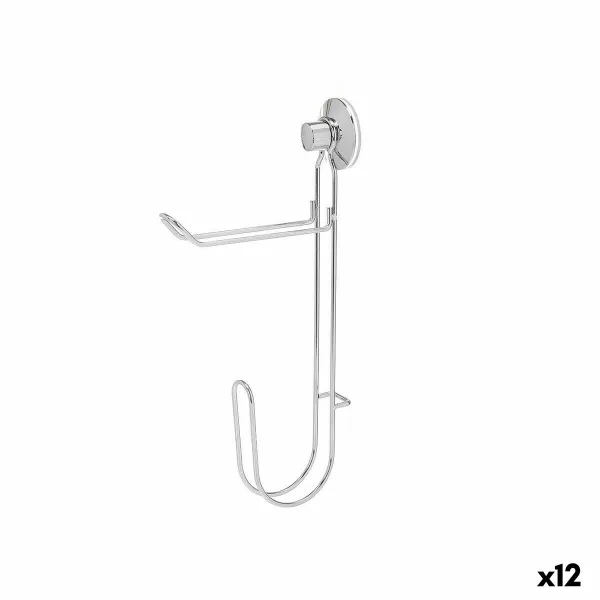 Tualetes Papīra Turētājs Berilo Metāls Tērauds ABS 3 x 32 x 15 cm Dubultā (12 gb.)