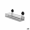 Shower Support Berilo Black Steel ABS 35 x 13 x 13 cm (12 Units)