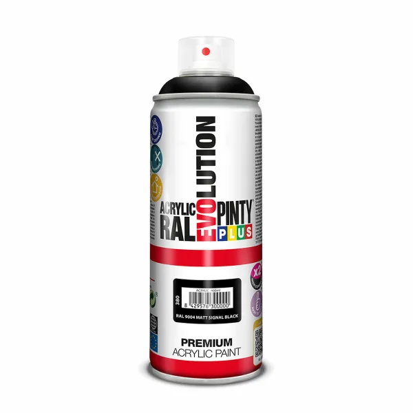 Аэрозольная краска Pintyplus Evolution RAL 9004 Signal Black 400 ml матовый