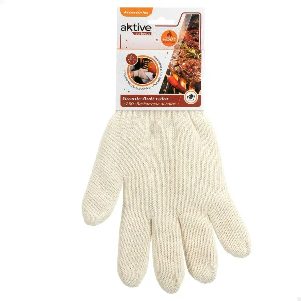 Barbecue glove Aktive 24 vnt. Rusvai gelsva