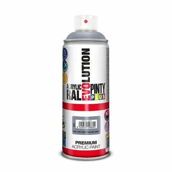 Purškiami dažai Pintyplus Evolution RAL 7001 Pilka Sidabras 400 ml Parafinas