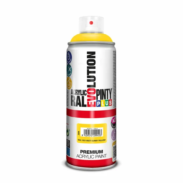 Spraymaali Pintyplus Evolution RAL 1021 Sunny Yellow 400 ml Matta