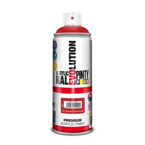 Smidzināma krāsa Pintyplus Evolution RAL 3020 Traffic Red 400 ml Matt