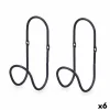 Hangers Gift Decor Black Metal Set 2 Pieces (6 Units)