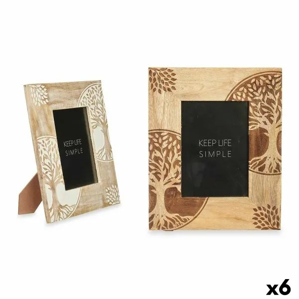Фото рамка Gift Decor Белый Коричневый Древесина манго Дерево жизни (6 штук)