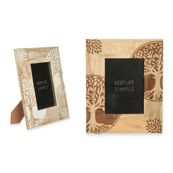 Фото рамка Gift Decor Белый Коричневый Древесина манго Дерево жизни (6 штук)