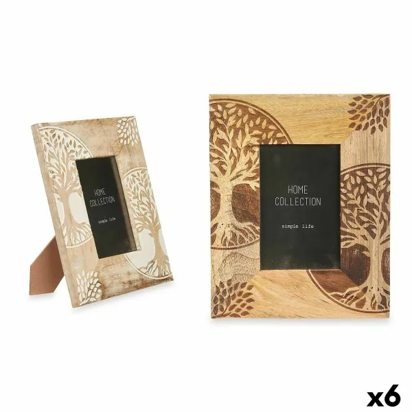 Фото рамка Gift Decor Белый Коричневый Древесина манго Дерево жизни (6 штук)