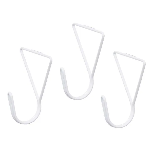 Kabliukai Gift Decor Balta Metalinis Trikampis Rinkinys 3 Dalys (6 vnt.)