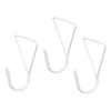 Hangers Gift Decor White Metal Triangular Set 3 Pieces (6 Units)