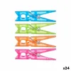 Apģērbu Knaģi Daudzkrāsains Plastmasa 1 x 8 x 8 cm 17 x 8 x 4 cm 13 x 20 x 4 cm 13 x 25 x 4 cm Komplekts 24 Daudzums (24 gb.)