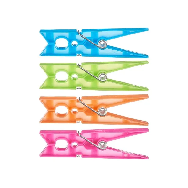 Clothes Pegs Multicolour Plastic 1 x 8 x 8 cm 17 x 8 x 4 cm 13 x 20 x 4 cm 13 x 25 x 4 cm Set 24 Pieces (24 Units)