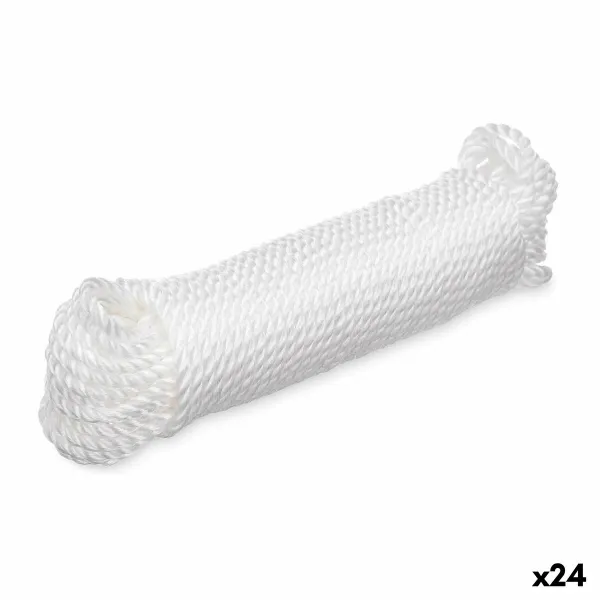 Skalbimo linija Balta Plastmasinis 20 m 8 x 24 x 5 cm 5 x 24 x 6 cm 0,6 x 2000 cm (24 vnt.)