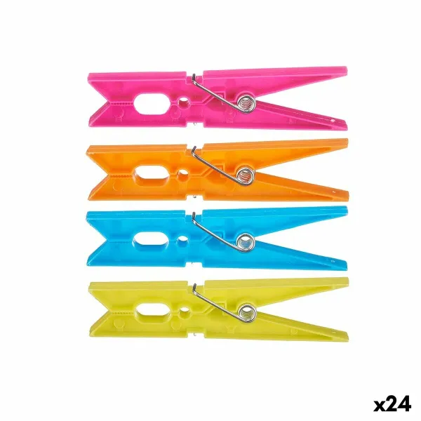 Pyykkipojat Monivärinen Muovinen 15 x 29 x 4,5 cm 1,2 x 9,5 x 9,5 cm Setti 24 Kappaletta (24 osaa)