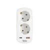 Seinäpistorasia 2 USB-portilla TM Electron 3.1