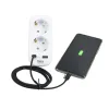 Seinäpistorasia 2 USB-portilla TM Electron 3.1