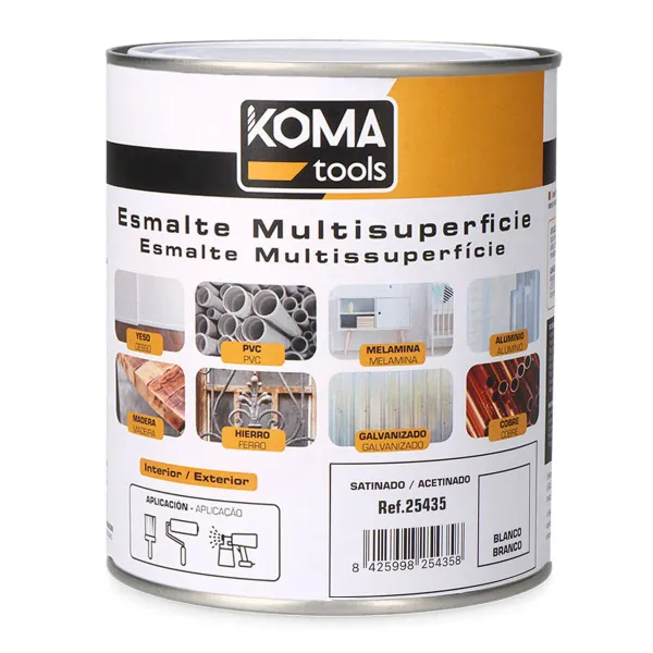 Akryylilakka Koma Tools Valkoinen 750 ml Satiiniviimeistely