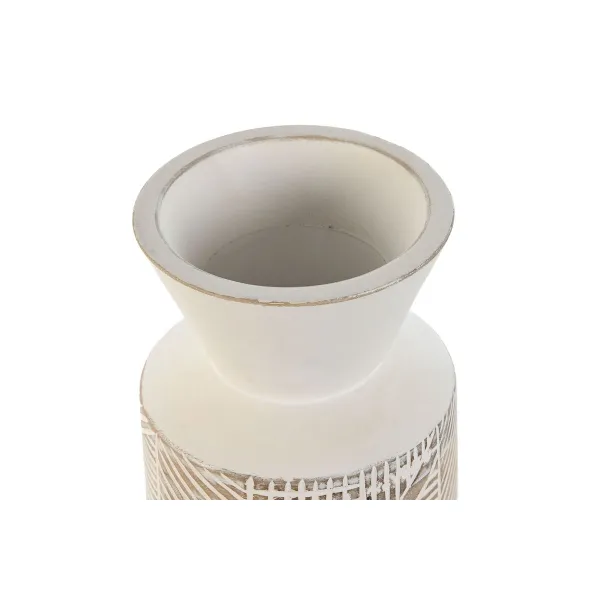 Кувшин Home ESPRIT Белый Натуральный Древесина манго Колониальный 15 x 15 x 22,5 cm