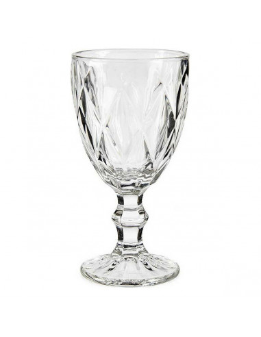 Wine glass Diamond Transparent Glass 330 ml (6 Units)