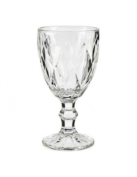 Wine glass Diamond Transparent Glass 330 ml (6 Units)