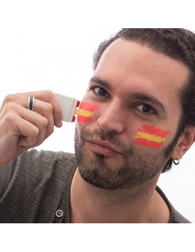 Spanish Flag Face Paint