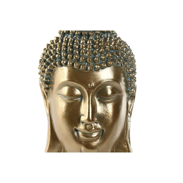 Koristehahmo Home ESPRIT Kullattu Buddha Itämainen 16 x 15,5 x 28 cm