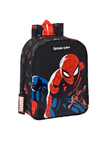 Child bag Spider-Man Hero Black 22 x 27 x 10 cm