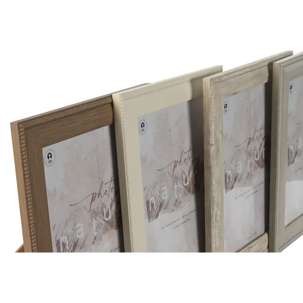 Kuvakehys Home ESPRIT Ruskea Beige Kerma Luonnollinen Kristalli polystyreeni 26,2 x 1,6 x 31,2 cm