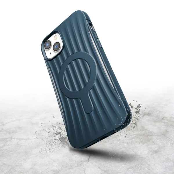 X-Doria Raptic Clutch MagSafe - Biodegradable case for iPhone 14 Plus (Drop-Tested 3m) (Marine Blue)